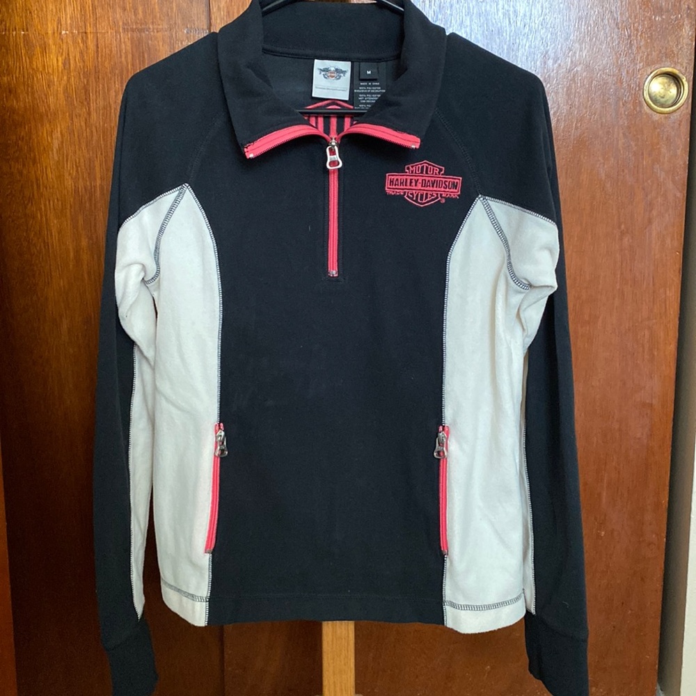 Harley Davidson half zip fleece too. Light weight. Medium.